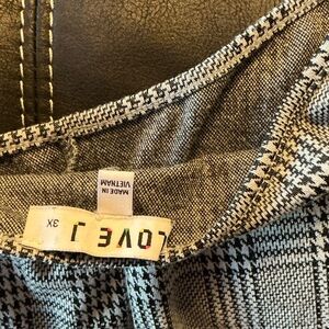 LoveJ Houndstooth Jumpsuit— Black and White